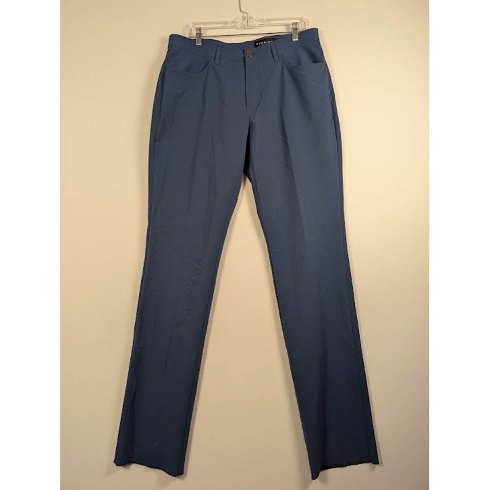 Dunning Golf Pants Mens 35/00 Blue‎ Unhemmed Everbest